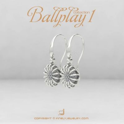 Earring Ballplay 1 White Gold