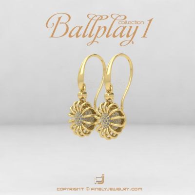 Earring Ballplay 1 Yellow Gold
