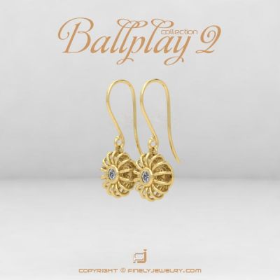 Earring Ballplay 2 Yellow Gold