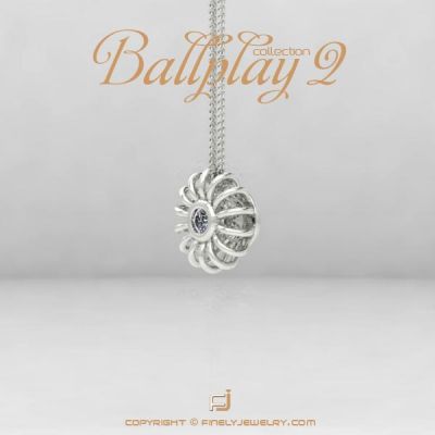 Pendant Ballplay 2 White Gold