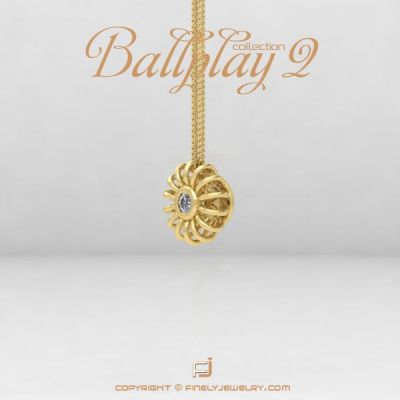 Pendant Ballplay 2 Yellow Gold