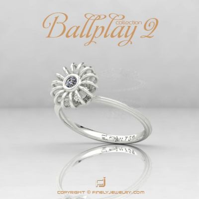 Ring Ballplay 2 White Gold