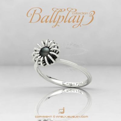 Ring Ballplay 3 White Gold