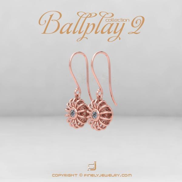 Earring Ballplay 2 Rose Gold