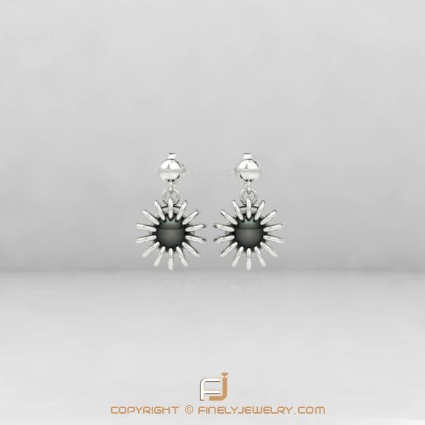 Earring Ballplay 3 White Gold