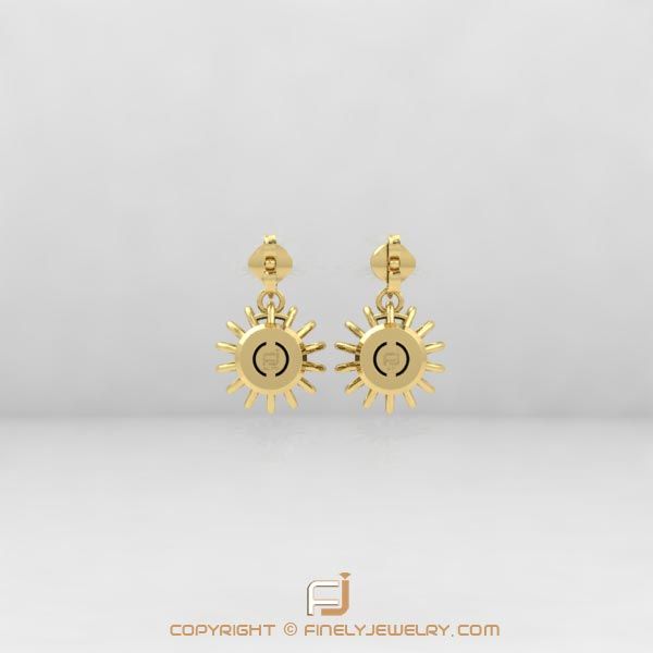 Earring Ballplay 3 Yellow Gold
