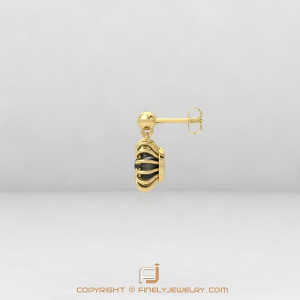 Earring Ballplay 3 Yellow Gold