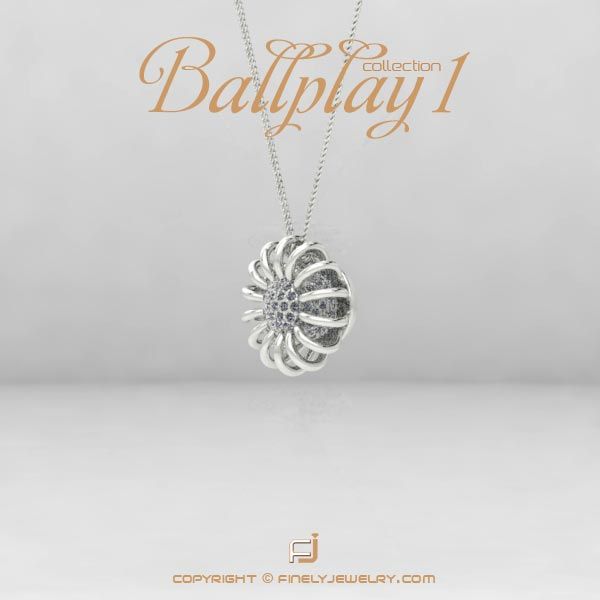 Pendant Ballplay 1 White Gold