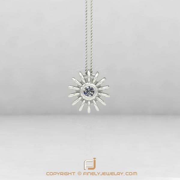 Pendant Ballplay 2 White Gold