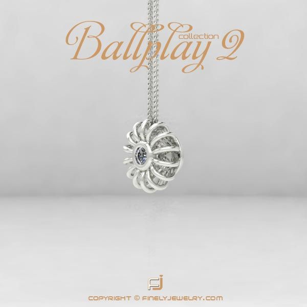 Pendant Ballplay 2 White Gold
