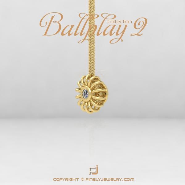 Pendant Ballplay 2 Yellow Gold