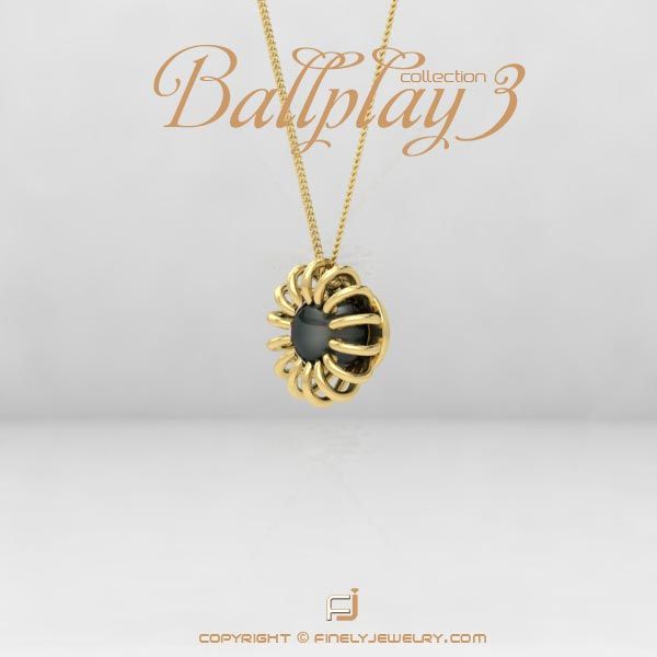 Pendant Ballplay 3 Yellow Gold