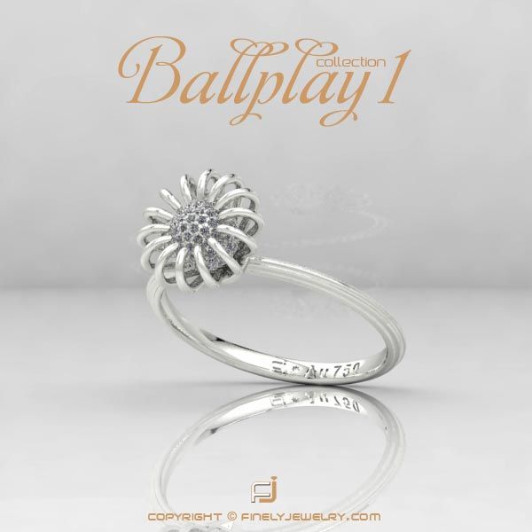 Ring Ballplay 1 White Gold