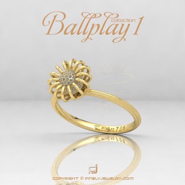 Ring Ballplay 1 Yellow Gold