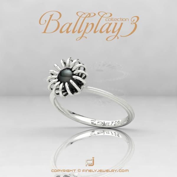 Ring Ballplay 3 White Gold