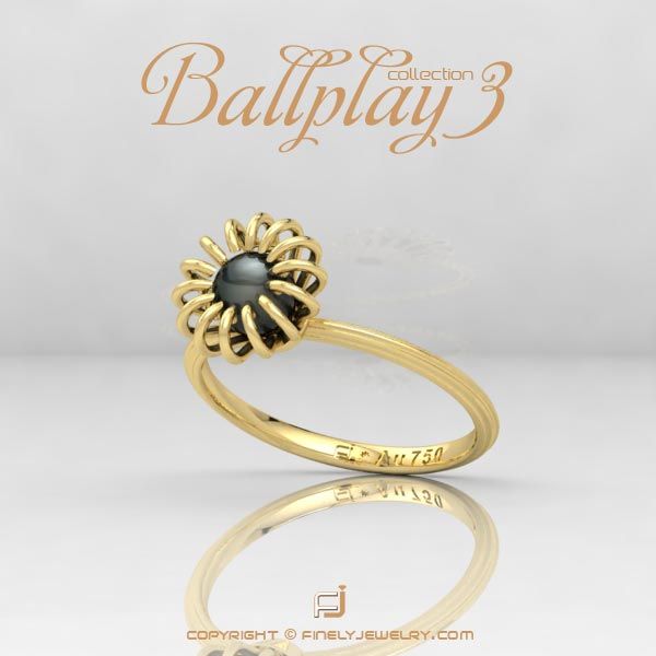 Ring Ballplay 3 Yellow Gold